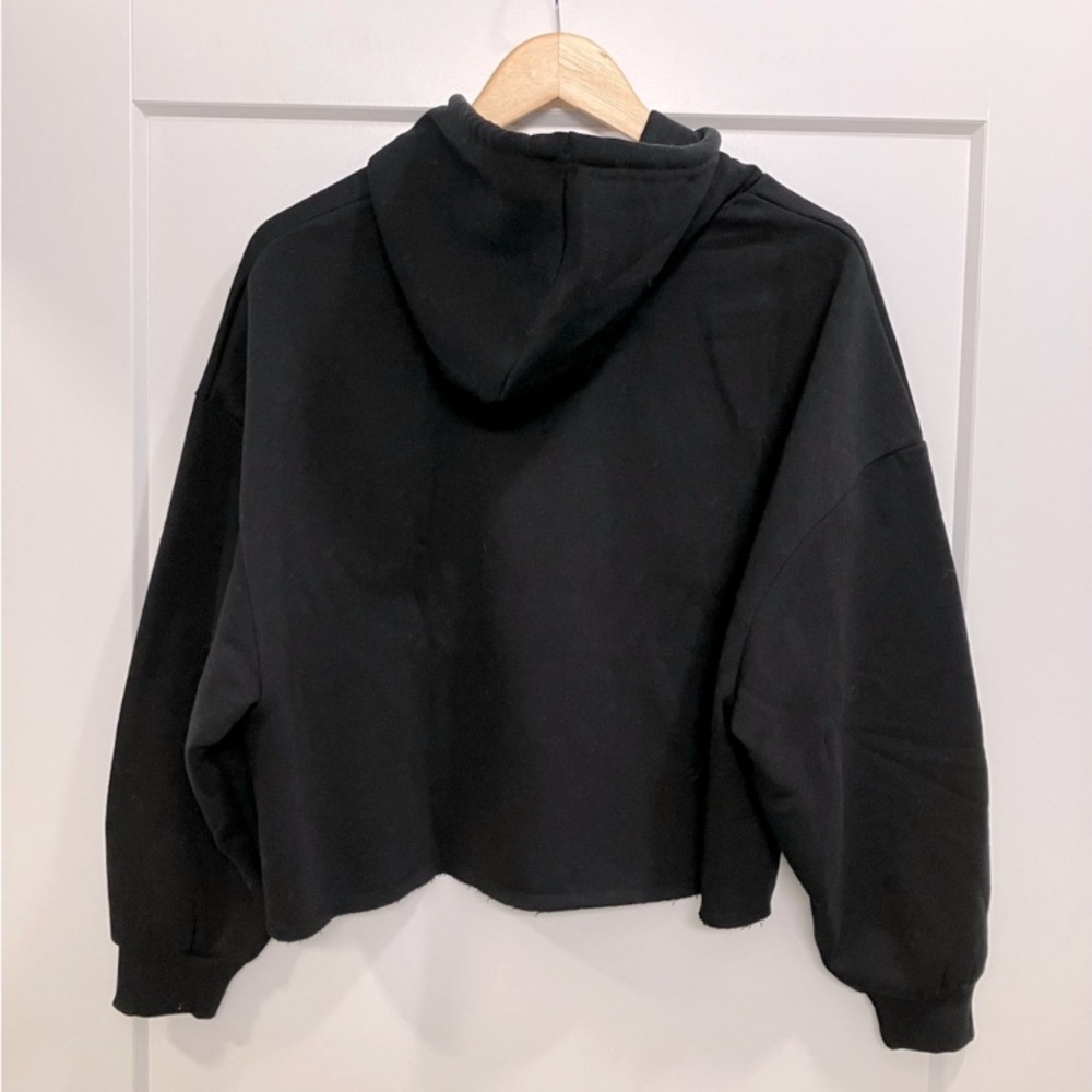 Von Dutch Rhinestone Cropped Hoodie | Black | NWT | Oversized | Y2K | Medium - Picture 3 of 9